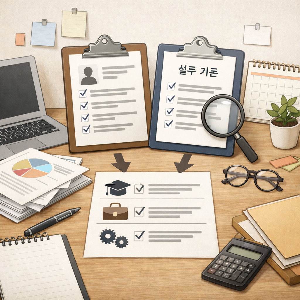 공고문 자격 조건 실무 선택 기준